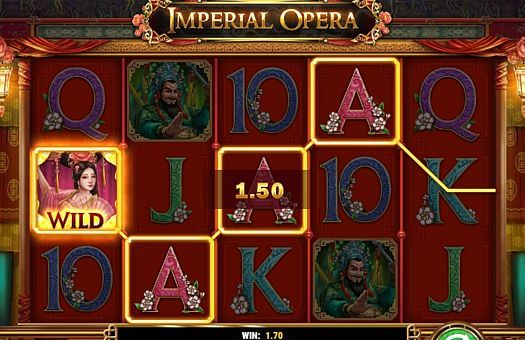 Призова комбінація з диким знаком в ігровому автоматі Imperial Opera