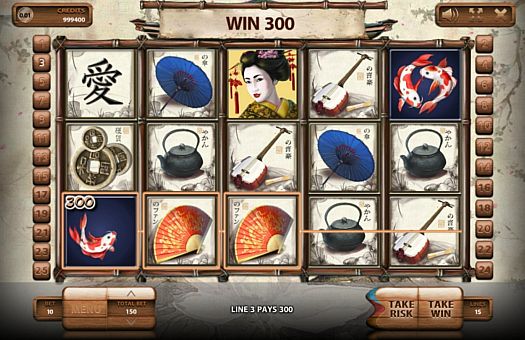 Призова комбінація символів в ігровому автоматі Geisha