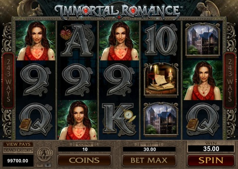Призова комбінація в ігровому автоматі Immortal Romance