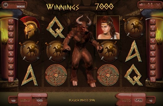Випадання дикого символу в ігровому автоматі Minotaurus