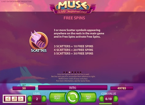 Scatter в ігровому автоматі Muse: Wild Inspiration