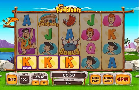 Призова комбінація символів в ігровому автоматі The Flintstones