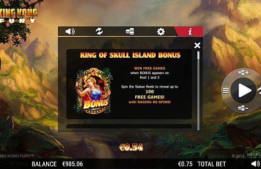 Фріспіни в онлайн апараті King Kong Fury